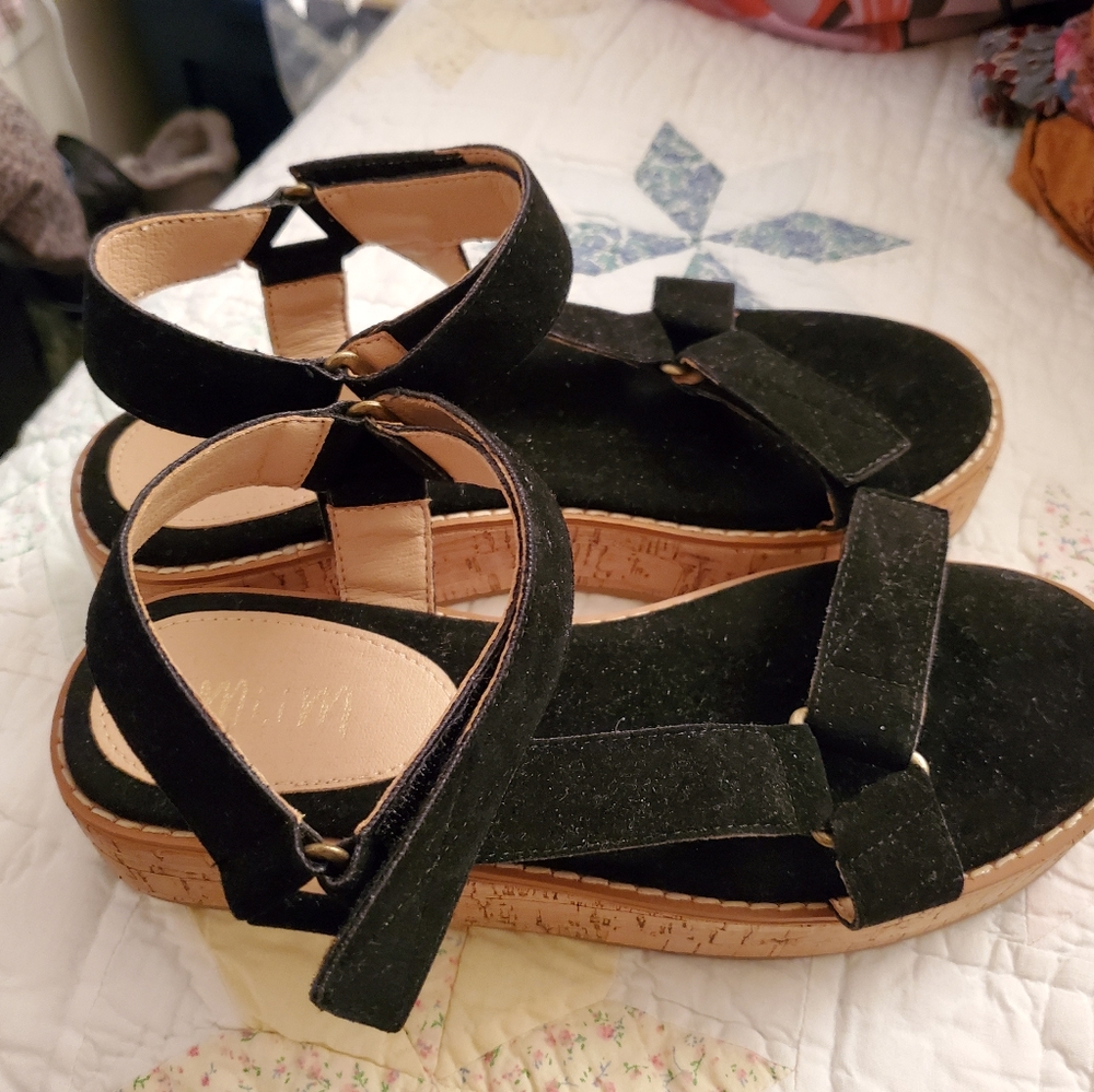 MIIM BRAND WEDGE SANDLAS 9M BLACK